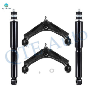 Set of 4 Front Upper Control Arm Ball Joint-Shock Absorber For 2007-2010 Chevrolet Silverado 3500 HD