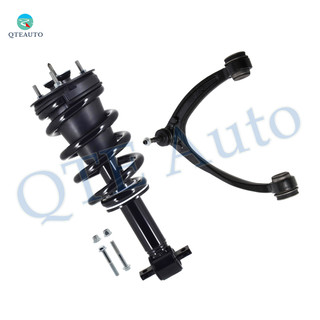Front Left Upper Control Arm Ball Joint-Quick Complete Strut-Coil Spring Assembly For 2014-2016 Chevrolet Silverado 1500 V6