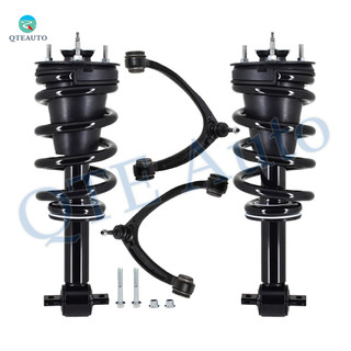 Set of 4 Front Upper Control Arm Ball Joint-Quick Complete Strut-Coil Spring Assembly For 2014-2016 GMC Sierra 1500 RWD