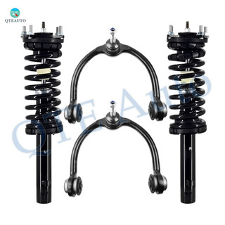 Set of 4 Front Upper Control Arm Ball Joint-Quick Complete Strut-Coil Spring Assembly For 2006-2010 Jeep Commander