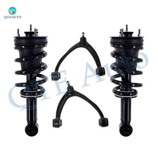 Set of 4 Front Upper Control Arm Ball Joint-Quick Complete Strut-Coil Spring Assembly For 2014-2016 GMC Sierra 1500