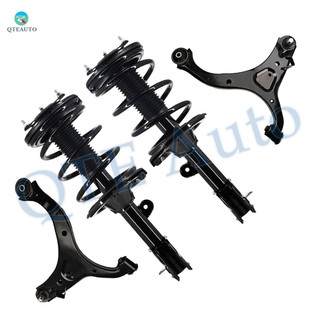 Set of 4 Front Lower Control Arm Ball Joint-Quick Complete Strut-Coil Spring Assembly For 2007-2009 Hyundai Santa FE GLS