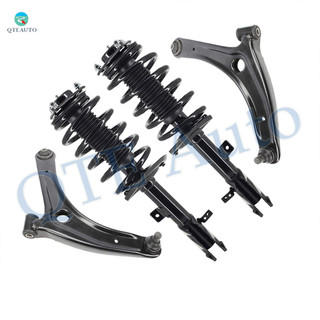 Set of 4 Front Lower Control Arm Ball Joint-Quick Complete Strut-Coil Spring Assembly For 2012-2017 Jeep Compass