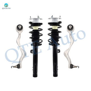 Set of 4 Front Lower Forward Control Arm Ball Joint-Quick Complete Strut-Coil Spring Assembly For 2008-2011 BMW 135I Coupe