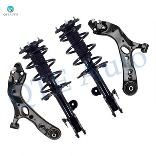 Set of 4 Front Lower Control Arm Ball Joint-Quick Complete Strut-Coil Spring Assembly For 2006-2008 Toyota RAV4 V6