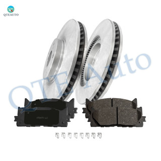 Set 6 Front 296mm Disc Brake Rotors-Ceramic Brake Pad kit For 2012-2018 Toyota Avalon