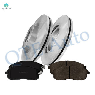 Set of 6 Front 296mm Disc Brake Rotors-Ceramic Brake Pad kit For 2007-2013 Nissan Altima