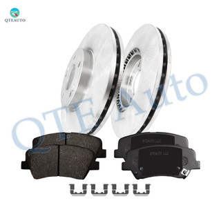 Set of 6 Front 280mm Disc Brake Rotors-Ceramic Brake Pad kit For 2011-2016 Hyundai Elantra