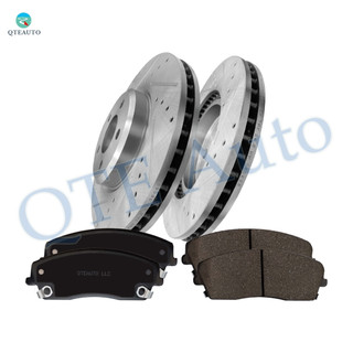 Set of 6 Front 320mm Drilled Slotted Disc Brake Rotors-Ceramic Brake Pad kit For 2005-2008 Dodge Magnum