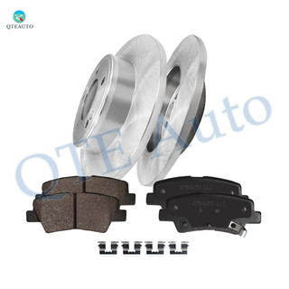 Set of 6 Rear 262mm Disc Brake Rotors-Ceramic Brake Pad kit For 2014-2016 Kia Soul