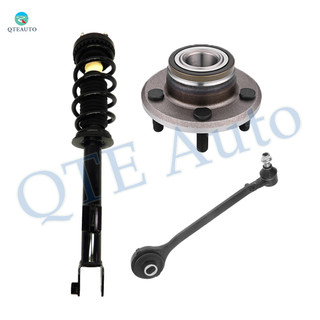 Set of 3 Front Right Lower Forward Control Arm Ball Joint-Wheel Hub Bearing Assembly-Quick Complete Strut-Coil Spring Assembly For 2009 2010 Dodge Challenger SRT8