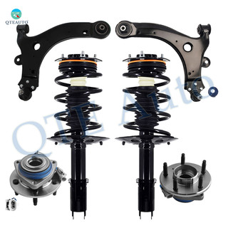 Set of 6 Front Lower Control Arm Ball Joint-Wheel Hub Bearing Assembly-Quick Complete Strut-Coil Spring Assembly For 2000 2001 Chevrolet Impala