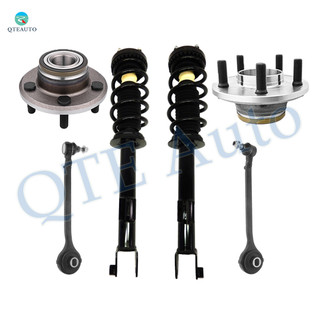 Set of 6 Front Lower Forward Control Arm Ball Joint-Wheel Hub Bearing Assembly-Quick Complete Strut-Coil Spring Assembly For 2009 2010 Dodge Challenger SRT8
