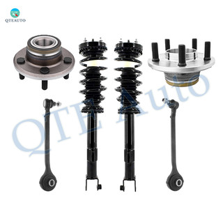 Set of 6 Front Lower Forward Control Arm Ball Joint-Wheel Hub Bearing Assembly-Quick Complete Strut-Coil Spring Assembly For 2009 2010 Dodge Challenger R/T