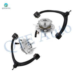 Set of 4 Front Upper Control Arm Ball Joint-Wheel Hub Bearing Assembly For 2015 2016 Cadillac Escalade ESV