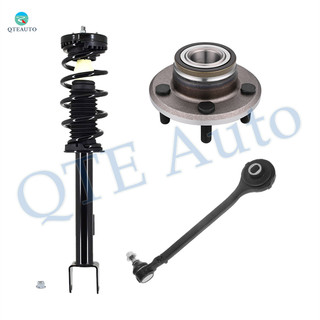 Set of 3 Front Left Lower Forward Control Arm Ball Joint-Wheel Hub Bearing Assembly-Quick Complete Strut-Coil Spring Assembly For 2011-2014 Dodge Challenger