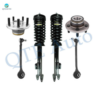 Set of 6 Front Lower Forward Control Arm Ball Joint-Wheel Hub Bearing Assembly-Quick Complete Strut-Coil Spring Assembly For 2005-2010 Chrysler 300 C