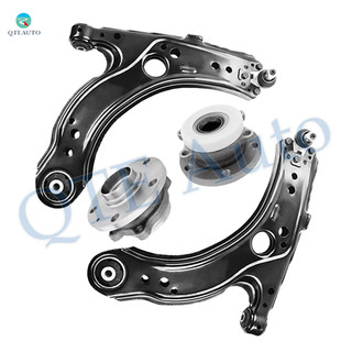 Set of 4 Front Lower Control Arm Ball Joint-Wheel Hub Bearing Assembly For 2005 2006 Volkswagen Jetta