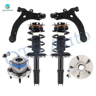Set of 6 Front Lower Control Arm Ball Joint-Wheel Hub Bearing Assembly-Quick Complete Strut-Coil Spring Assembly For 2006-2013 Chevrolet Impala