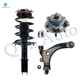 Set of 3 Front Right Lower Control Arm Ball Joint-Wheel Hub Bearing Assembly-Quick Complete Strut-Coil Spring Assembly For 2000 2001 Chevrolet Monte Carlo