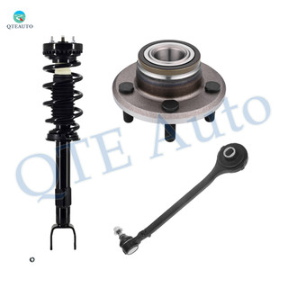 Set of 3 Front Left Lower Forward Control Arm Ball Joint-Wheel Hub Bearing Assembly-Quick Complete Strut-Coil Spring Assembly For 2012-2014 Dodge Charger