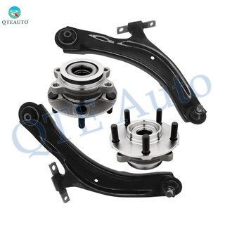 Set of 4 Front Lower Control Arm Ball Joint-Wheel Hub Bearing Assembly For 2014 2015 Nissan Rogue Select