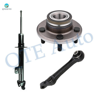 Set of 3 Front Left Lower Rearward Control Arm-Wheel Hub Bearing Assembly-Suspension Strut Assembly For 2005-2010 Chrysler 300