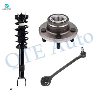 Set of 3 Front Right Lower Forward Control Arm Ball Joint-Wheel Hub Bearing Assembly-Quick Complete Strut-Coil Spring Assembly For 2012-2014 Chrysler 300 w/ Heavy Duty Suspension
