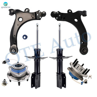 Set of 6 Front Lower Control Arm Ball Joint-Wheel Hub Bearing Assembly-Suspension Strut Assembly For 2014-2016 Chevrolet Impala Limited without Police Package