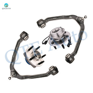 Set of 4 Front Upper Control Arm Ball Joint-Wheel Hub Bearing Assembly For 2003-2005 Chevrolet Express 2500