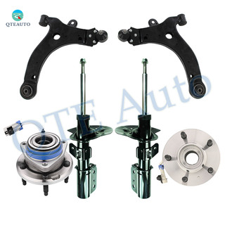 Set of 6 Front Lower Control Arm Ball Joint-Wheel Hub Bearing Assembly-Suspension Strut Assembly For 2004-2008 Pontiac Grand Prix