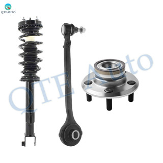 Set of 3 Front Left Lower Forward Control Arm Ball Joint-Wheel Hub Bearing Assembly-Quick Complete Strut-Coil Spring Assembly For 2009 2010 Dodge Challenger