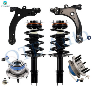 Set of 6 Front Lower Control Arm Ball Joint-Wheel Hub Bearing Assembly-Quick Complete Strut-Coil Spring Assembly For 2000-2005 Chevrolet Impala
