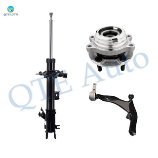 Set of 3 Front Right Lower Control Arm Ball Joint-Wheel Hub Bearing Assembly-Suspension Strut Assembly For 2003-2007 Nissan Murano
