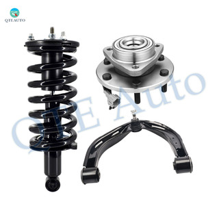 Set of 3 Front Right Upper Control Arm Ball Joint-Wheel Hub Bearing Assembly-Quick Complete Strut-Coil Spring Assembly For 2004-2007 Infiniti QX56 RWD
