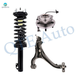 Set of 3 Front Left Lower Control Arm Ball Joint-Wheel Hub Bearing Assembly-Quick Complete Strut-Coil Spring Assembly For 2005 Jeep Grand Cherokee RWD
