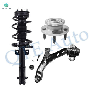 Set of 3 Front Left Lower Control Arm Ball Joint-Wheel Hub Bearing Assembly-Quick Complete Strut-Coil Spring Assembly For 2005-2010 Ford Mustang