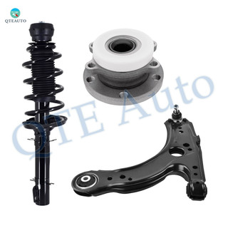 Set of 3 Front Left Lower Control Arm Ball Joint-Wheel Hub Bearing Assembly-Quick Complete Strut-Coil Spring Assembly For 2005 Volkswagen Jetta Set of 3 Front Left Lower Control Arm Ball Joint-Wheel Hub Bearing Assembly-Quick Complete Strut-Coil Spring Assembly For 2005 Volkswagen Jetta