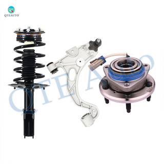 Set of 3 Front Right Lower Control Arm Ball Joint-Wheel Hub Bearing Assembly-Quick Complete Strut-Coil Spring For 1998-2001 Cadillac Seville