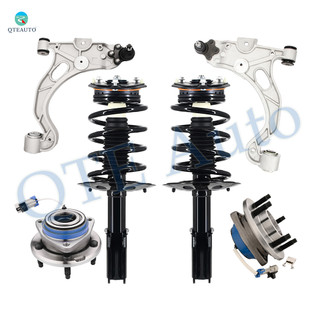 Set of 6 Front Lower Control Arm Ball Joint-Wheel Hub Bearing Assembly-Quick Complete Strut-Coil Spring Assembly For 1998-2004 Cadillac Seville