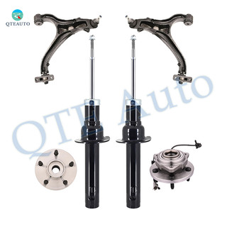 Set of 6 Front Lower Control Arm Ball Joint-Wheel Hub Bearing Assembly-Suspension Strut Assembly For 2006-2010 Jeep Commander