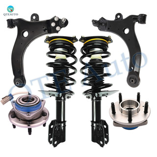 Set of 6 Front Lower Control Arm Ball Joint-Wheel Hub Bearing Assembly-Quick Complete Strut-Coil Spring Assembly For 1997-2001 Oldsmobile Silhouette
