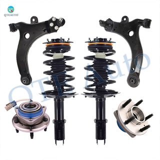 Set of 6 Front Lower Control Arm Ball Joint-Wheel Hub Bearing Assembly-Quick Complete Strut-Coil Spring Assembly For 1997-2001 Oldsmobile Silhouette