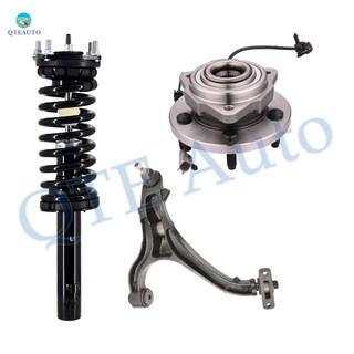 Set of 3 Front Left Lower Control Arm Ball Joint-Wheel Hub Bearing Assembly-Quick Complete Strut-Coil Spring Assembly For 2006-2010 Jeep Commander