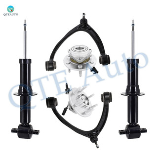 Set of 6 Front Upper Control Arm Ball Joint-Wheel Hub Bearing Assembly-Suspension Strut Assembly For 2007-2014 Cadillac Escalade ESV