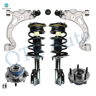 Set of 6 Front Lower Control Arm Ball Joint-Wheel Hub Bearing Assembly-Quick Complete Strut-Coil Spring Assembly For 1998-2001 Buick Park Avenue