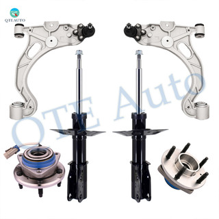 Set of 6 Front Lower Control Arm Ball Joint-Wheel Hub Bearing Assembly-Suspension Strut Assembly For 2000 2001 Cadillac Deville