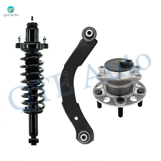 Set of 3 Rear Upper Control Arm-Wheel Hub Bearing Assembly-Quick Complete Strut-Coil Spring Assembly For 2011-2015 Jeep Compass