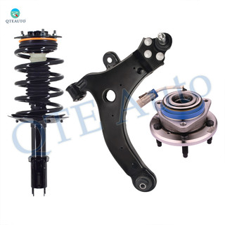 Set of 3 Front Left Lower Control Arm Ball Joint-Wheel Hub Bearing Assembly-Quick Complete Strut-Coil Spring Assembly For 1997-1999 Pontiac Trans Sport