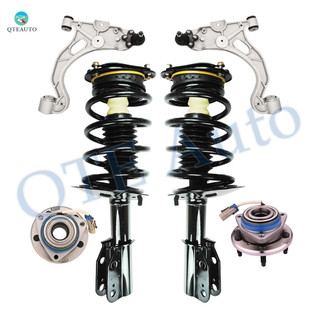 Set of 6 Front Lower Control Arm Ball Joint-Wheel Hub Bearing Assembly-Quick Complete Strut-Coil Spring Assembly For 1998 1999 Buick Riviera